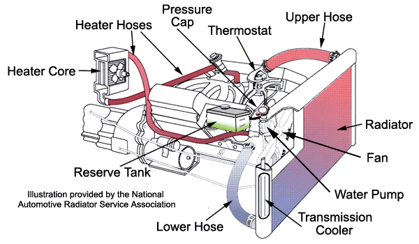 diagram of cooling system on automobile